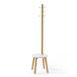 Vešiak so stoličkou Pillar Stool Natural 167x50 cm