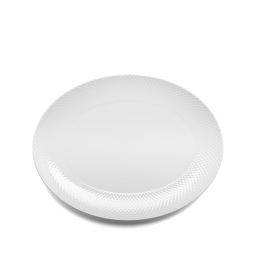 Porcelánový oválný talíř Rhombe 35x26,5 cm