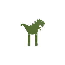 Kovový nástenný háčik Dinosaur Green 
