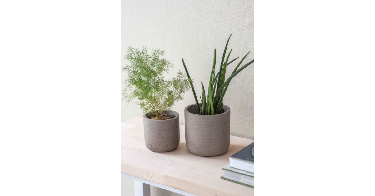 Sada dvou květináčů Stratton Warm Stone | Elarte