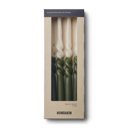 Svíčky Twisted Candles Shell-Fern - 4 ks