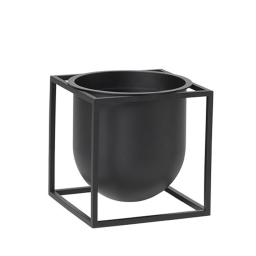 Květináč Kubus Flowerpot Black 14 cm