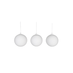 Porcelánová dekorace Baubles White - set 3 ks 
