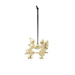 Vánoční ozdoba Angel on Seesaw Gold 6,5 cm