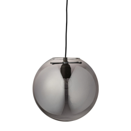 Skleněná závěsná lampa šedá