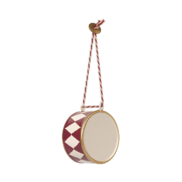 Vánoční plechová ozdoba Drum Large Red