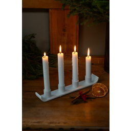 Adventní keramický svícen NYE White