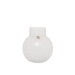 Skleněná váza Ernst White 14 cm