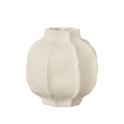 Kameninová váza Floral Natural White 14 cm