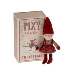 Vianočný škriatok Pixie Elfie v krabičke od zápaliek