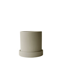Keramický květináč s podmiskou Grow Pot Creme 10cm