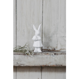 Velikonoční dekorace zajíček Alice White 15 cm