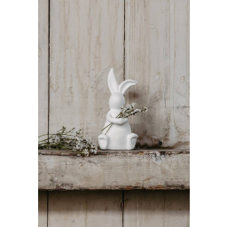 Veľkonočná dekorácia zajačik Elias White 16 cm