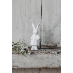 Veľkonočná dekorácia zajačik Ester White 12 cm