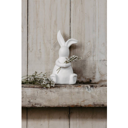 Veľkonočná dekorácia zajačik Elias White 19 cm