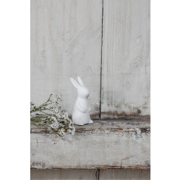 Velikonoční dekorace zajíček Freja White 8 cm