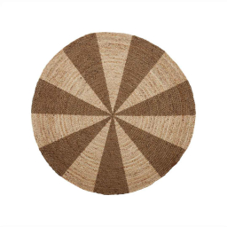Jutový koberec Circle Nature Brown 120 cm
