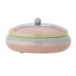 Úložná dóza s víkem Peach Rose plechová
