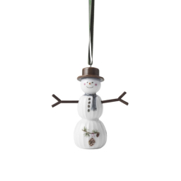 Porcelánová závěsná dekorace Snowman 9,5 cm
