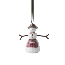 Porcelánová závěsná dekorace Snowwoman 9 cm