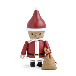 Vánoční dřevěná figurka Nicholas s pytlíčkem