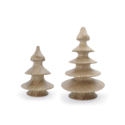 Dřevěné vánoční stromečky Christmas - set 2 ks 