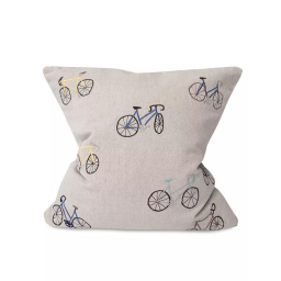 Vyšívaný povlak na polštář Bicycles 50x50 cm