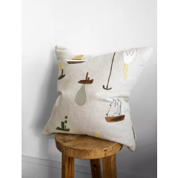 Vyšívaný povlak na polštář Sail With Me 50x50 cm