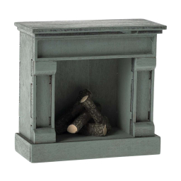 Hořící krb pro myšky Maileg Fireplace Blue