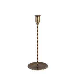 Kovový svícen Estelle Antique Brass 27 cm