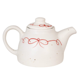 Keramická čajová konvička Viola Bow Red 750 ml
