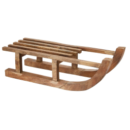 Dřevěná zimní dekorace sáňky 63 cm