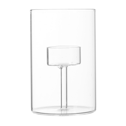 Designový skleněný svícen Ina 15 cm