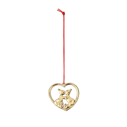 Vánoční ozdoba Kissing Elves Gold 6,5 cm