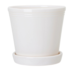 Květináč s podmiskou Emelina White 15 cm
