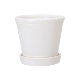 Květináč s podmiskou Emelina White 13 cm