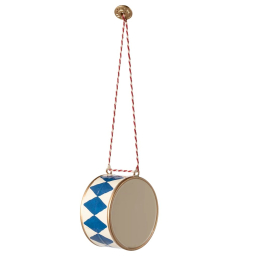 Vánoční plechová ozdoba Drum Large Dark Blue