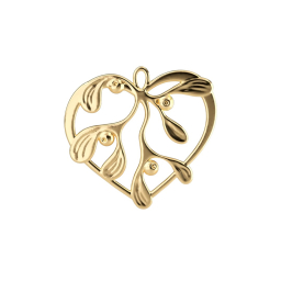 Vánoční ozdoba Under the Mistletoe Gold 6,5 cm