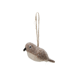 Závěsná dekorace vlněné zvířátko Bird Beige