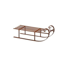 Dekorativní kovové sáně Rust 17 cm
