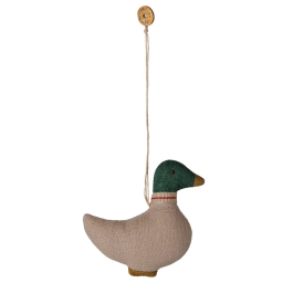 Vánoční textilní ozdoba Duck Green / Sand