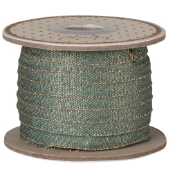 Dekorativní stuha Green / Gold 25 m