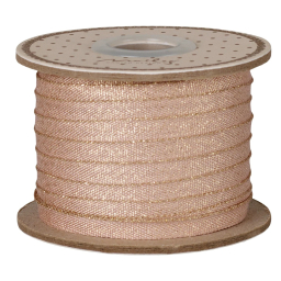 Dekorativní stuha Light Rose / Gold 25 m