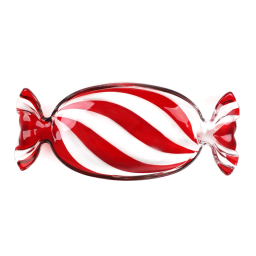 Skleněný dekorativní talíř Candy Caremelo 35x15 cm