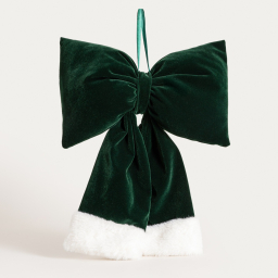 Vánoční závěsná dekorace Bow Green 40x28 cm