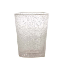 Bílá sklenice Bubble