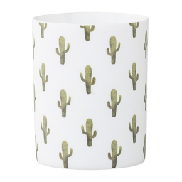 Bílý porcelánový svícen Cactus