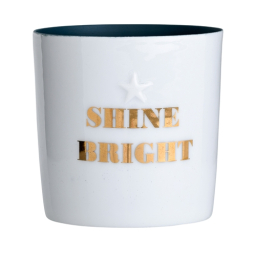 Porcelánový svícen Shine Bright bílý 
