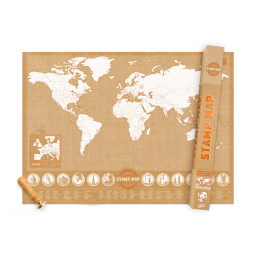 Nástěnná razítkovací mapa světa Stamp Map