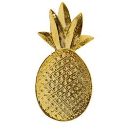 Keramický tácek Pineapple zlatý